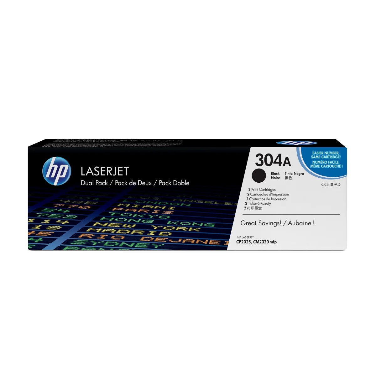 HP CC530AD HP CC530AD Set 2 cartuse toner No.304A ORIGINALE CC530A, 2x3.500 pag. 884420242611
