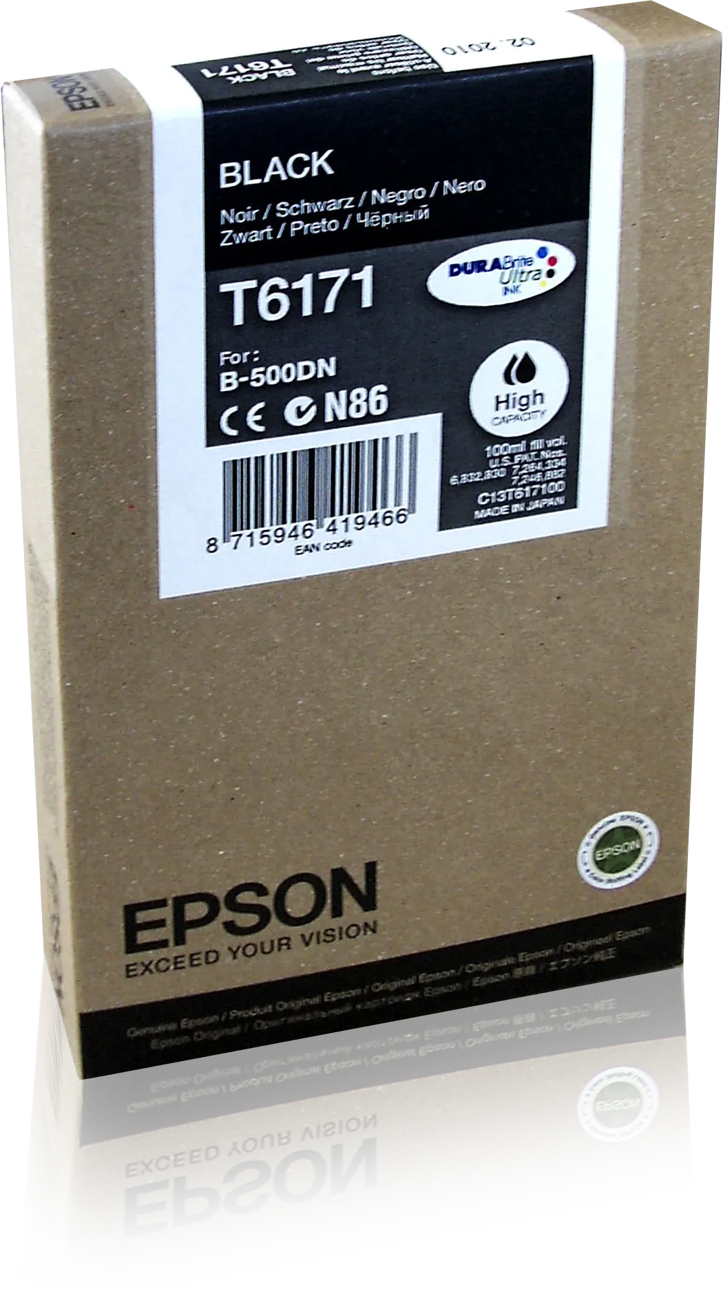 Epson C13T617100 Cartus cerneala negru XL pt. seria B500, 4000pag, 8715946419466