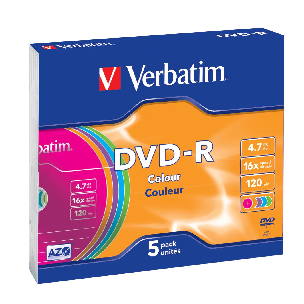 Verbatim 43557 Verbatim DVD-R, 16x, 4.7GB, 120min, matt silver, Slim Case 0023942435471