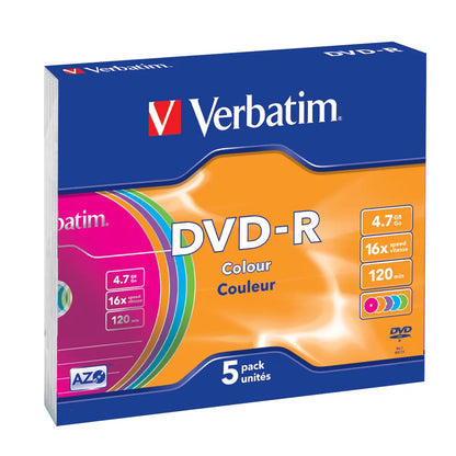 Verbatim 43557 Verbatim DVD-R, 16x, 4.7GB, 120min, matt silver, Slim Case 0023942435471