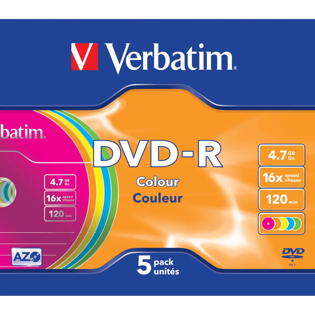 Verbatim 43557 Verbatim DVD-R, 16x, 4.7GB, 120min, matt silver, Slim Case 0023942435471