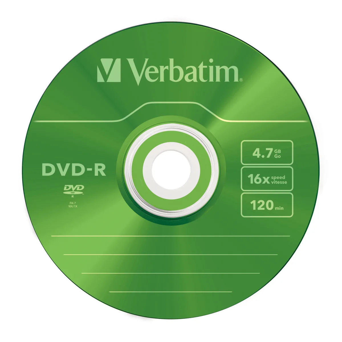 Verbatim 43557 Verbatim DVD-R, 16x, 4.7GB, 120min, matt silver, Slim Case 0023942435471