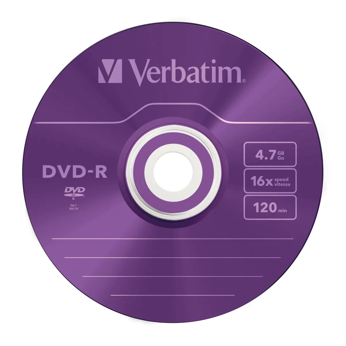 Verbatim 43557 Verbatim DVD-R, 16x, 4.7GB, 120min, matt silver, Slim Case 0023942435471