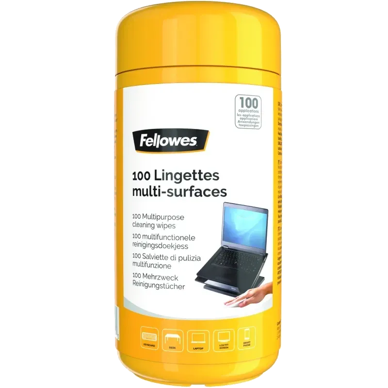 Fellowes 8562801 Servetele curatare pentru toate suprafetele, 100buc/set, 043859587025 043859770595