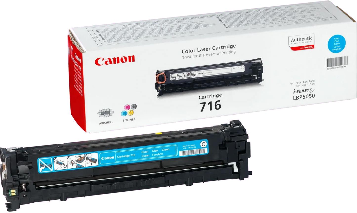 Canon 1979B002 CRG716C Cartus toner cyan pt. LBP5050,i-Sensys MF8050, MF8080CW, 1.5 K, 4960999610924