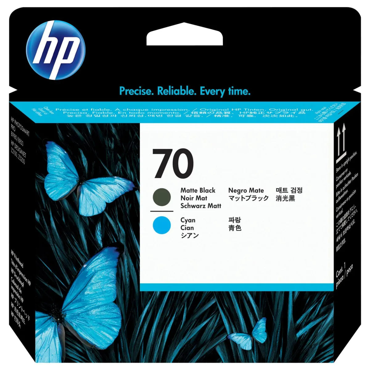 HP C9404A HP C9404A Cap de printare No.70 ORIGINAL Matte black and cyan 882780390751