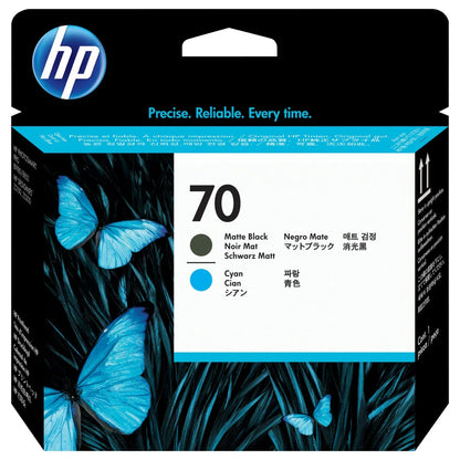 HP C9404A HP C9404A Cap de printare No.70 ORIGINAL Matte black and cyan 882780390751
