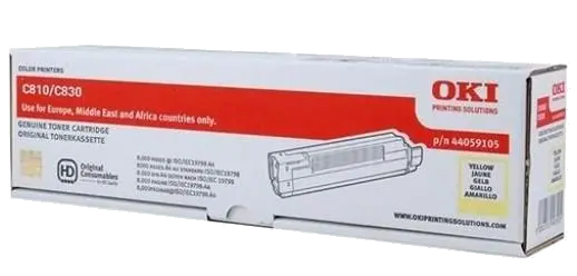 Oki 44059105 Toner original Yellow pt Oki C810/C830, 8.000 pag l, 5031713043515