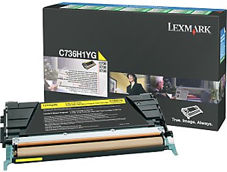 Lexmark C736H1YG Cartus toner Yellow, ORIGINAL, Return Program, High Capacity, 10K, 734646047661 734646148818