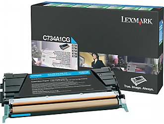 Lexmark C734A1CG Cartus toner Cyan, ORIGINAL, Return Program, Standard Capacity, 6k, 734646047562