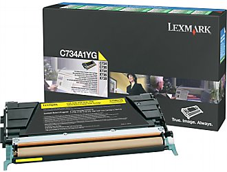 Lexmark C734A1YG Cartus toner Yellow, ORIGINAL, Return Program, Standard Capacity, 6K, 734646047586