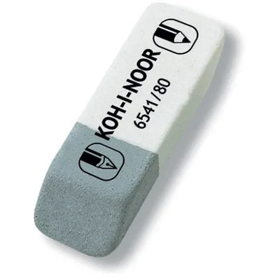 Koh-I-Noor K6541-80 Koh-I-Noor Radiera SUNPEARL mica bicolora pentru cerneala creion tus 40x13x7mm