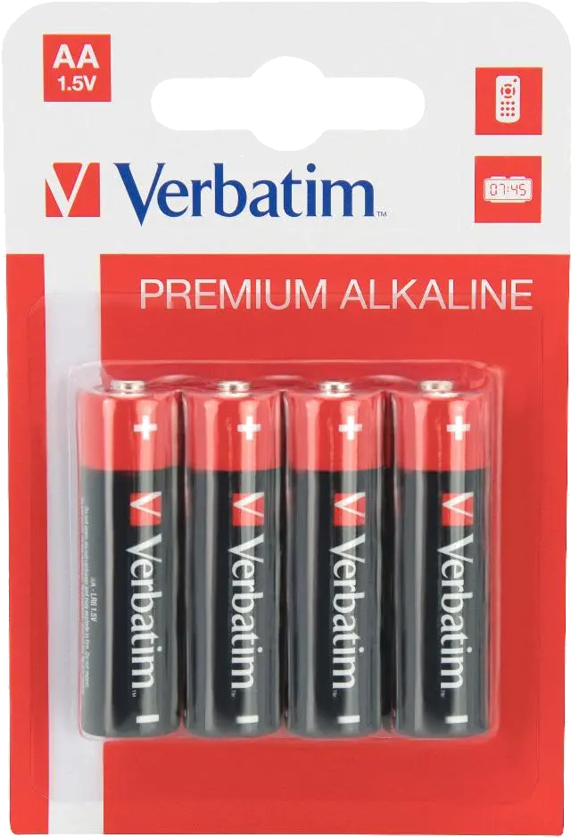 Verbatim 49921 Baterii alcaline AA, set 4 buc, 023942499213