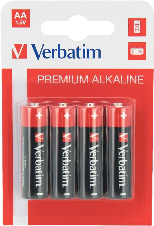 Verbatim 49921 Baterii alcaline AA, set 4 buc, 023942499213