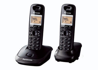 Panasonic KX-TG2512FXT KX-TG2512FXT Telefon DECT TWIN cu caller ID, display LCD, 2 receptoare, negru, 5025232547340