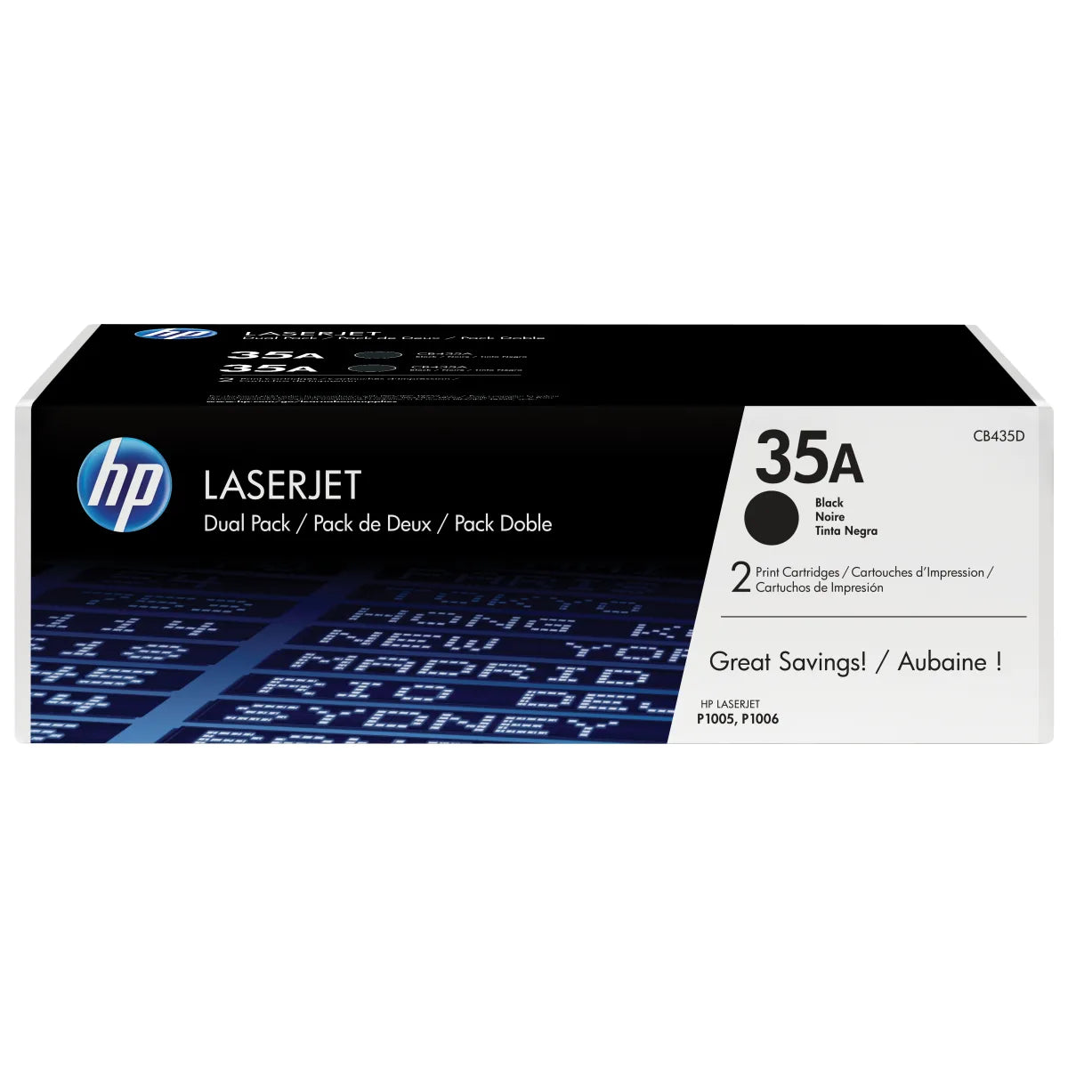 HP CB435AD HP CB435AD Set 2 cartuse toner negru No.35A pt LJ P1005, P1006 (2 x CB435A) 884962022351