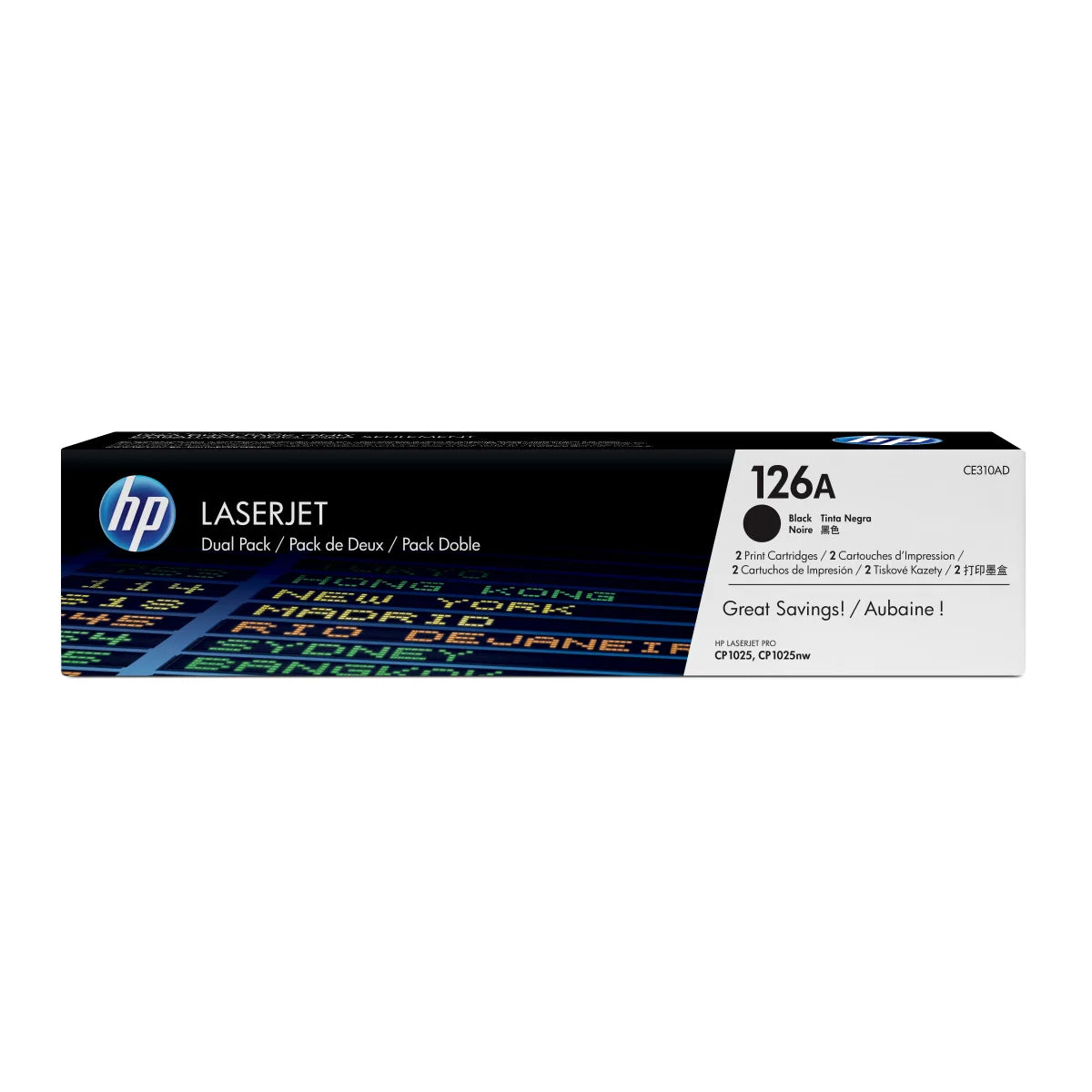 HP CE310AD HP CE310AD Set 2 cartuse toner negru No.126A (CE310A), 2x1.2k. 886112379674