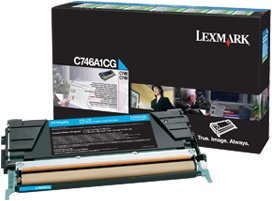 Lexmark C746A1CG Cartus toner Cyan, ORIGINAL, Return Program, Standard Capacity, 7k, 734646319751