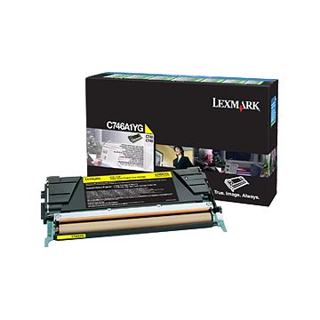 Lexmark C746A1YG Cartus toner Yellow, ORIGINAL, Return Program, Standard Capacity, 7k, 734646319775