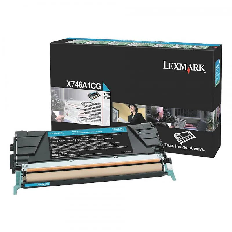 Lexmark X746A1CG Lexmark X746A1CG Cartus toner Cyan, ORIGINAL, Return Program, Standard Capacity, 7k 734646346610