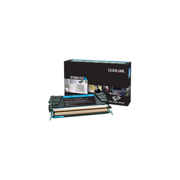 Lexmark X746A1CG Lexmark X746A1CG Cartus toner Cyan, ORIGINAL, Return Program, Standard Capacity, 7k 734646346610