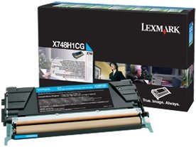 Lexmark X748H1CG Cartus de toner Cyan HC, Return Program, pt X748DE, 734646346740