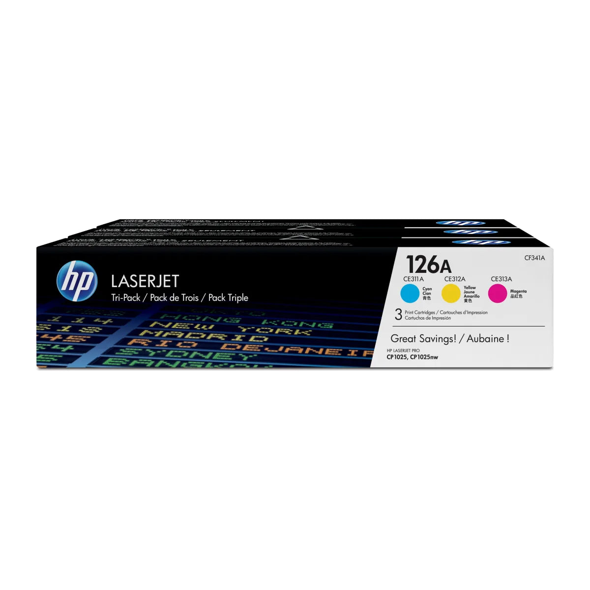 HP CF341A HP Set toner 126A CF341A C M Y 3x1000 pag pentru CP1025 M175 M275 886112385606