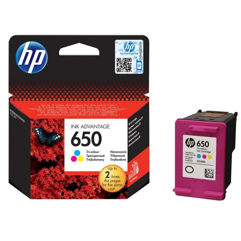 HP CZ102AE HP CZ102AE No. 650 Cartus inkjet tricolor ORIGINAL, 200 pagini 886112545994