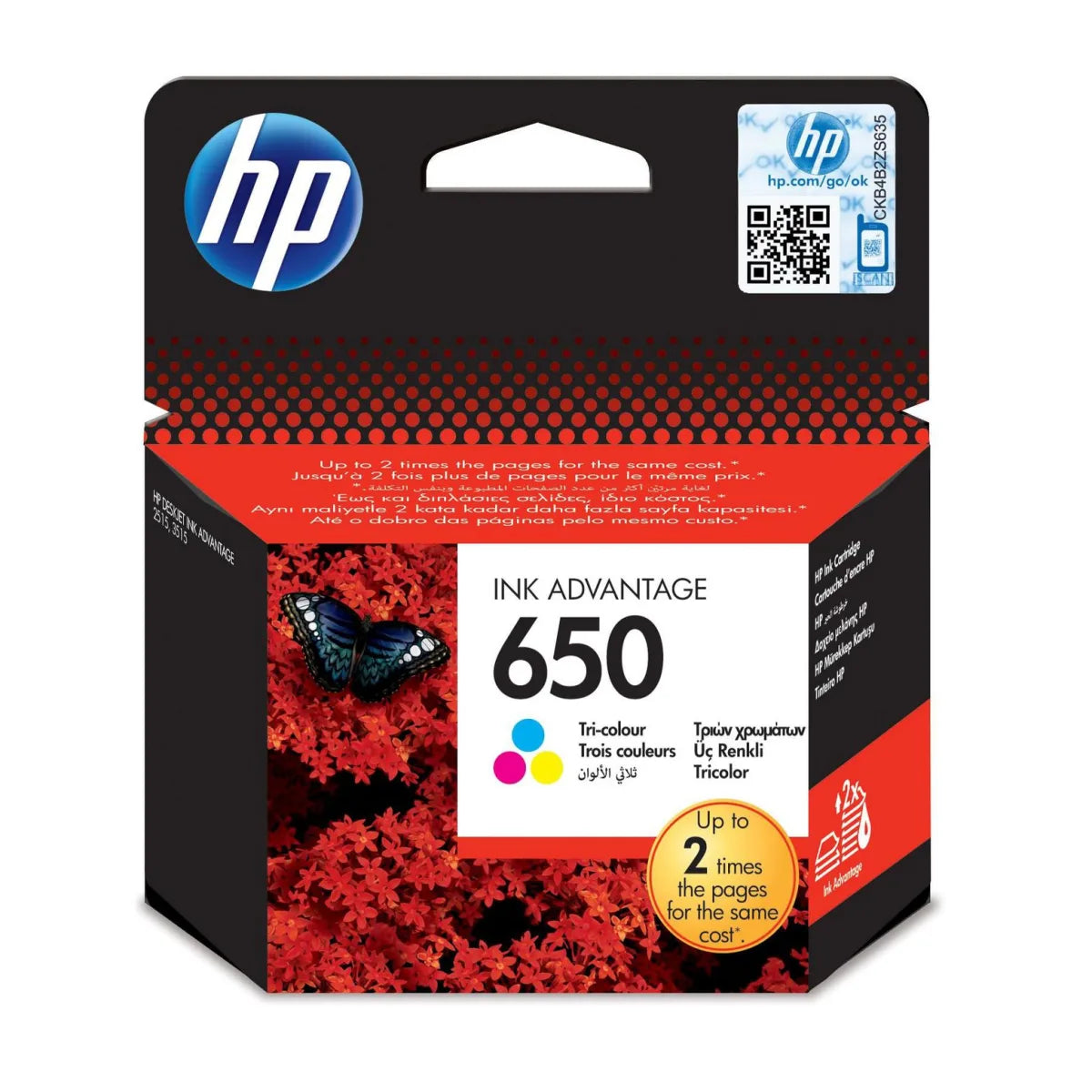 HP CZ102AE HP CZ102AE No. 650 Cartus inkjet tricolor ORIGINAL, 200 pagini 886112545994