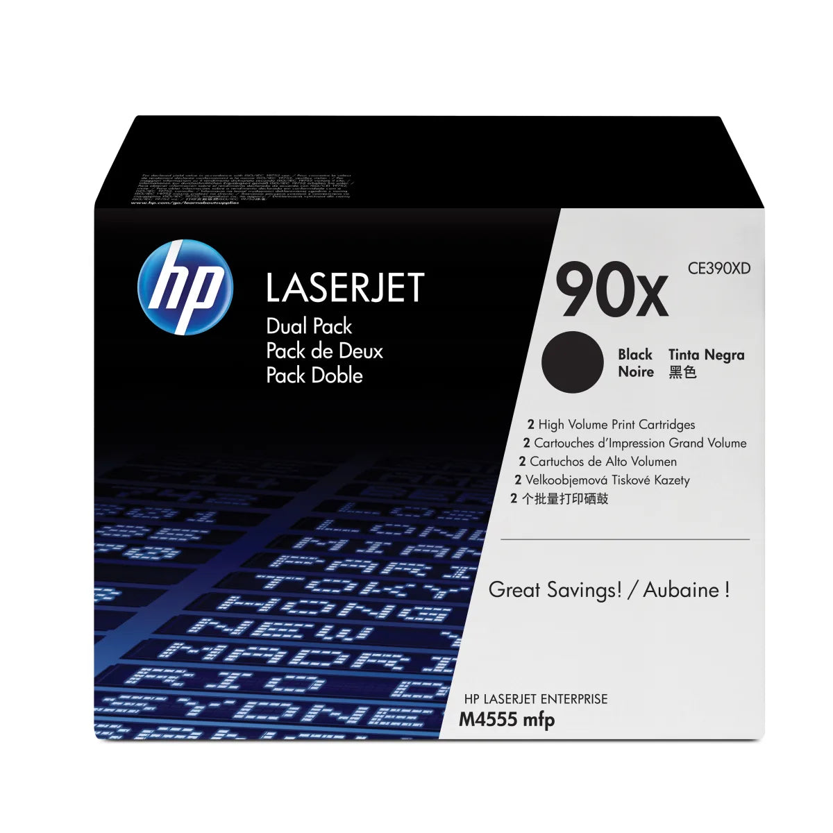 HP CE390XD HP Set toner 90X CE390XD negru 2x24000 pag pentru M4555 M602 M603 886112379650