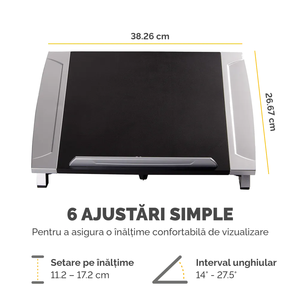 Fellowes 8032001 Office Suites Laptop riser suport laptop pentru birou inaltime reglabila, 043859470952 50043859470957