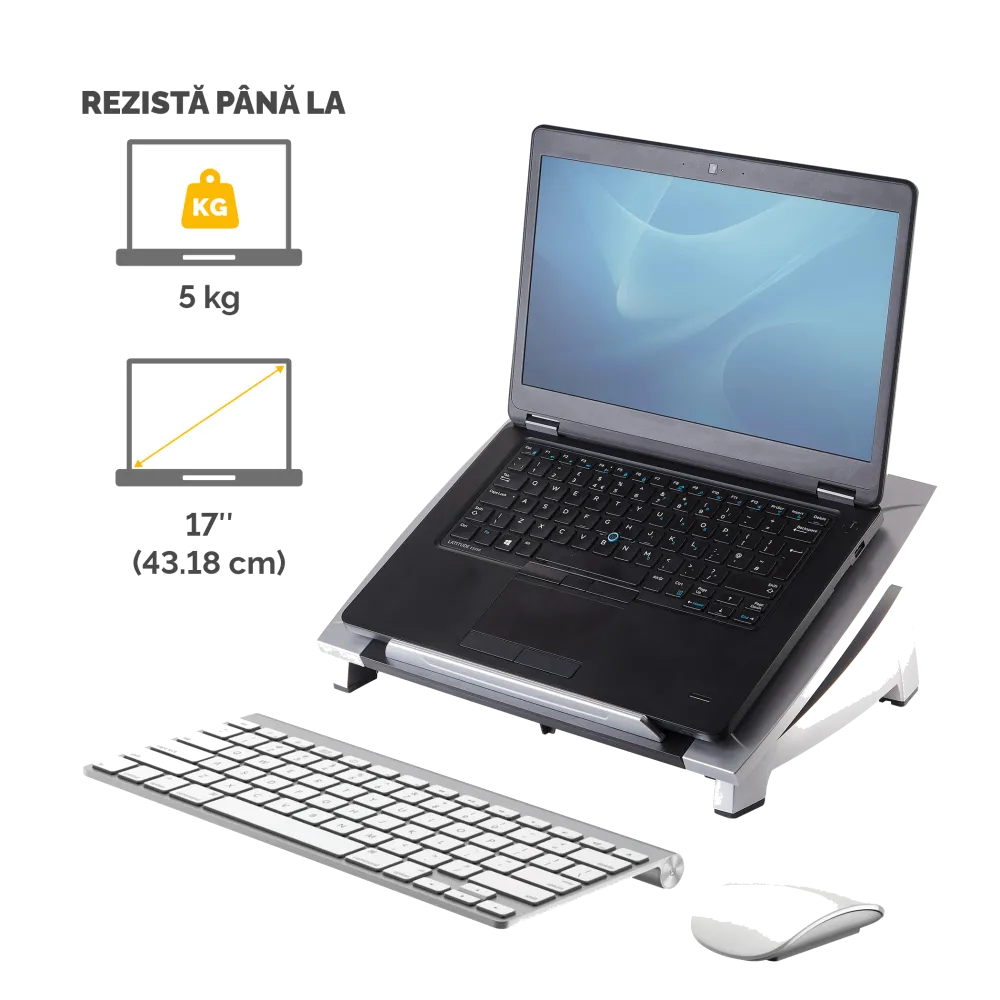 Fellowes 8032001 Office Suites Laptop riser suport laptop pentru birou inaltime reglabila, 043859470952 50043859470957