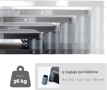 Fellowes 9169401 Premium monitor riser graphite suport pentru monitor, 43859529742 50043859529747 043859529742