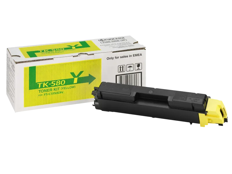 Kyocera 0T2KTANL TK-580Y Toner original Yellow pentru FSC5150, 2800 pag