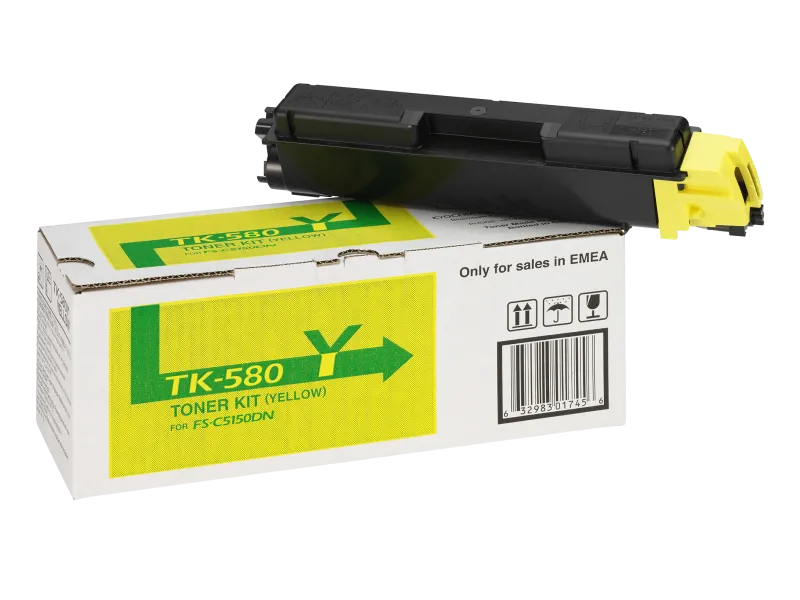 Kyocera 0T2KTANL TK-580Y Toner original Yellow pentru FSC5150, 2800 pag