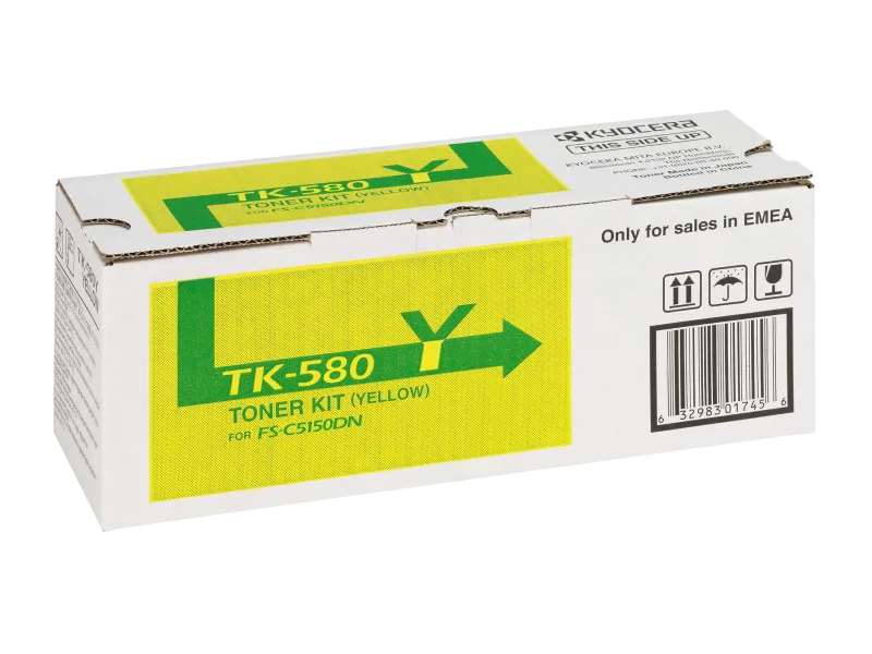 Kyocera 0T2KTANL TK-580Y Toner original Yellow pentru FSC5150, 2800 pag