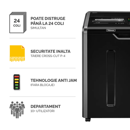 Fellowes 4632001 Powershred 325Ci Distrugator de documente in particule 22-24 coli, 50043859643702 043859643707