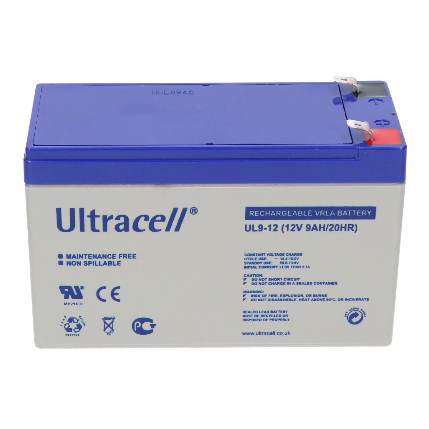 Ultracell UL9-12 Ultracell Acumulator etans tip gel 12V-9A, dimensiuni 151 x 65 x h 94 mm, T2