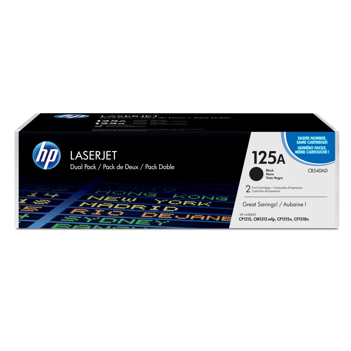 HP CB540AD HP CB540AD Set 2 cartuse toner No.125A negre CB540A, 2x2.2k 884962419052