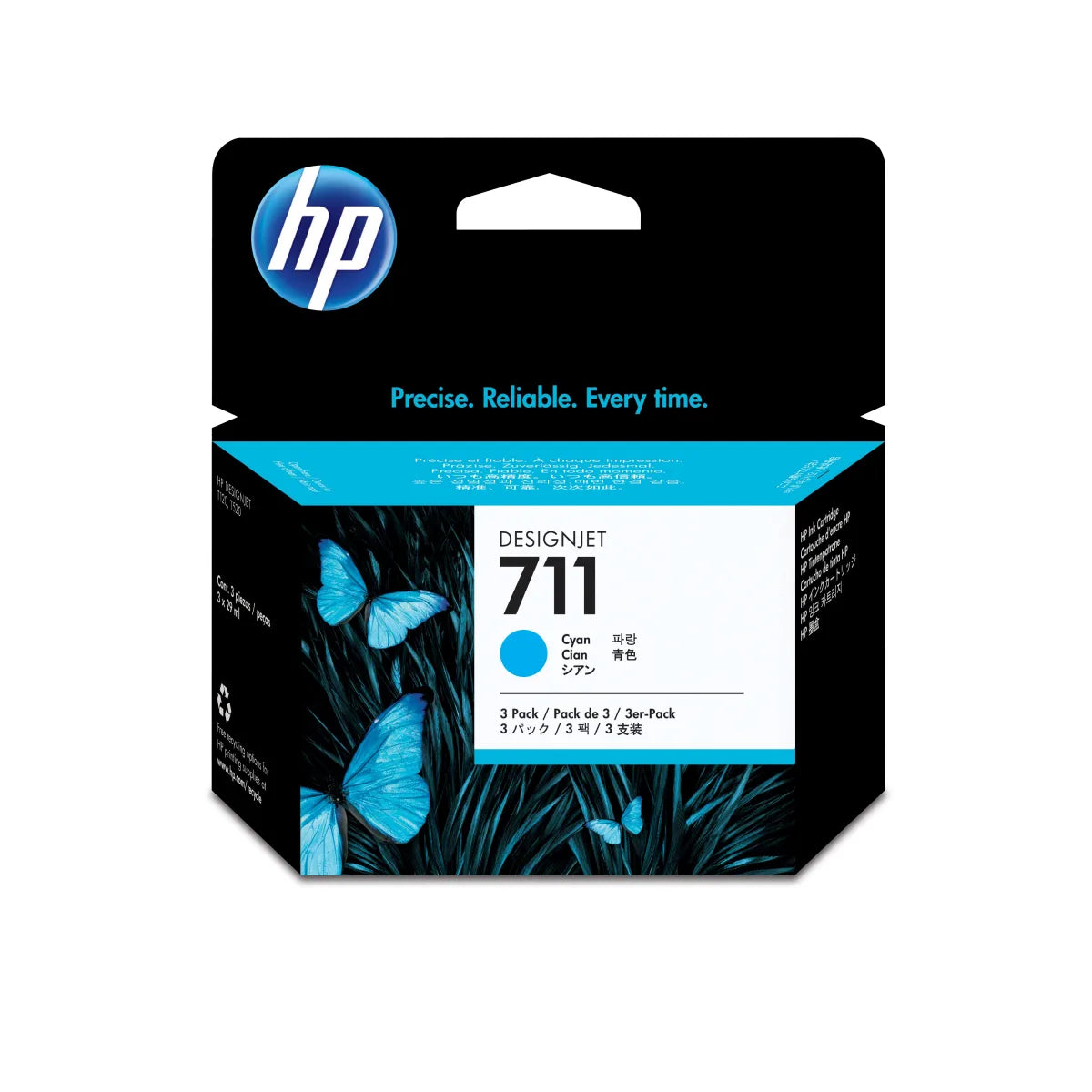 HP CZ134A HP CZ134A No. 711 Tripack 3 cartuse inkjet cyan ORIGINALE, 3 x 29 ml 886112841171