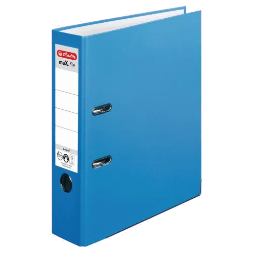 Herlitz 10094837 Biblioraft PP 8 cm albastru deschis, eticheta