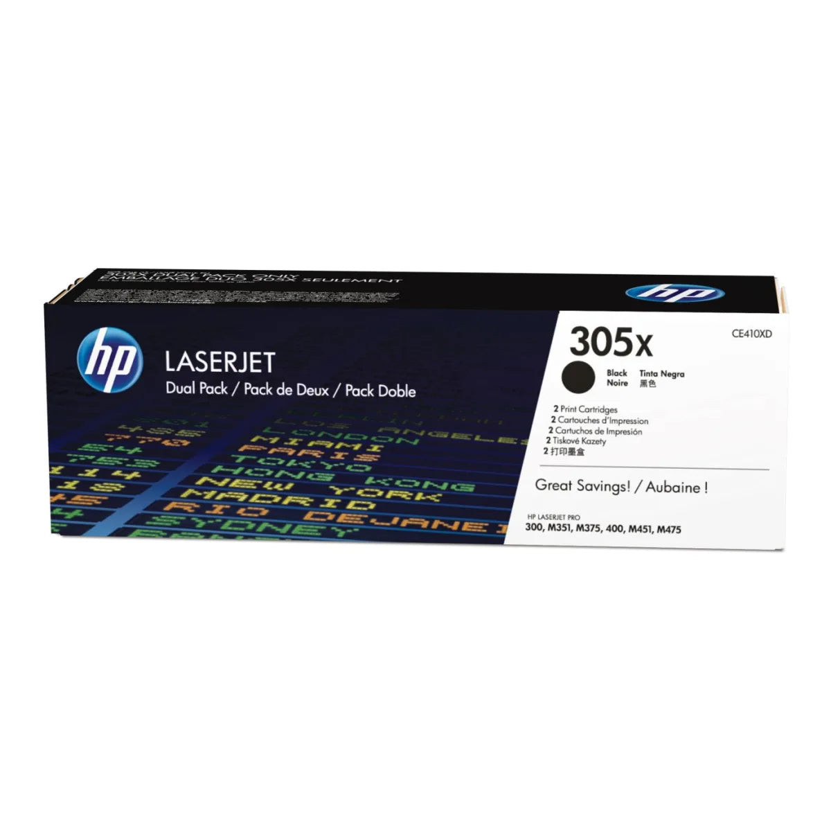 HP CE410XD HP Set toner 305X CE410XD negru 2x4000 pag pentru M351 M375 M451 M475 887111315649