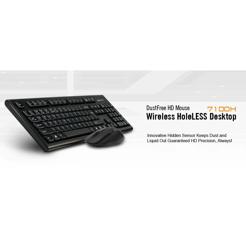 A4Tech 7100N A4Tech Kit tastatatura si mouse wireless A4tech 7100H/N 4711421871341