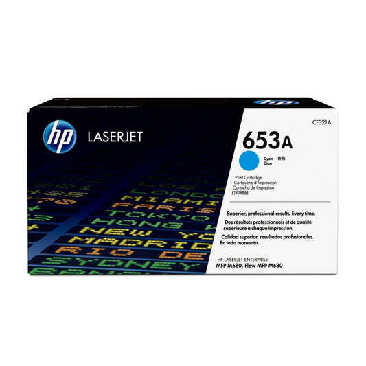 HP CF321A HP Toner 653A CF321A Cyan 16500 pag pentru M680dn M680f M680z 886112501136