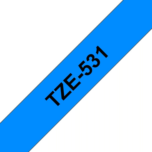 Brother TZE531 Brother Banda laminata TZe-531 12mm 8m negru pe albastru 4977766686440