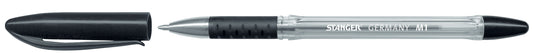 Stanger 18000300006 Stanger Pix negru varf mediu grip cauciucat corp cristal 4011886004514