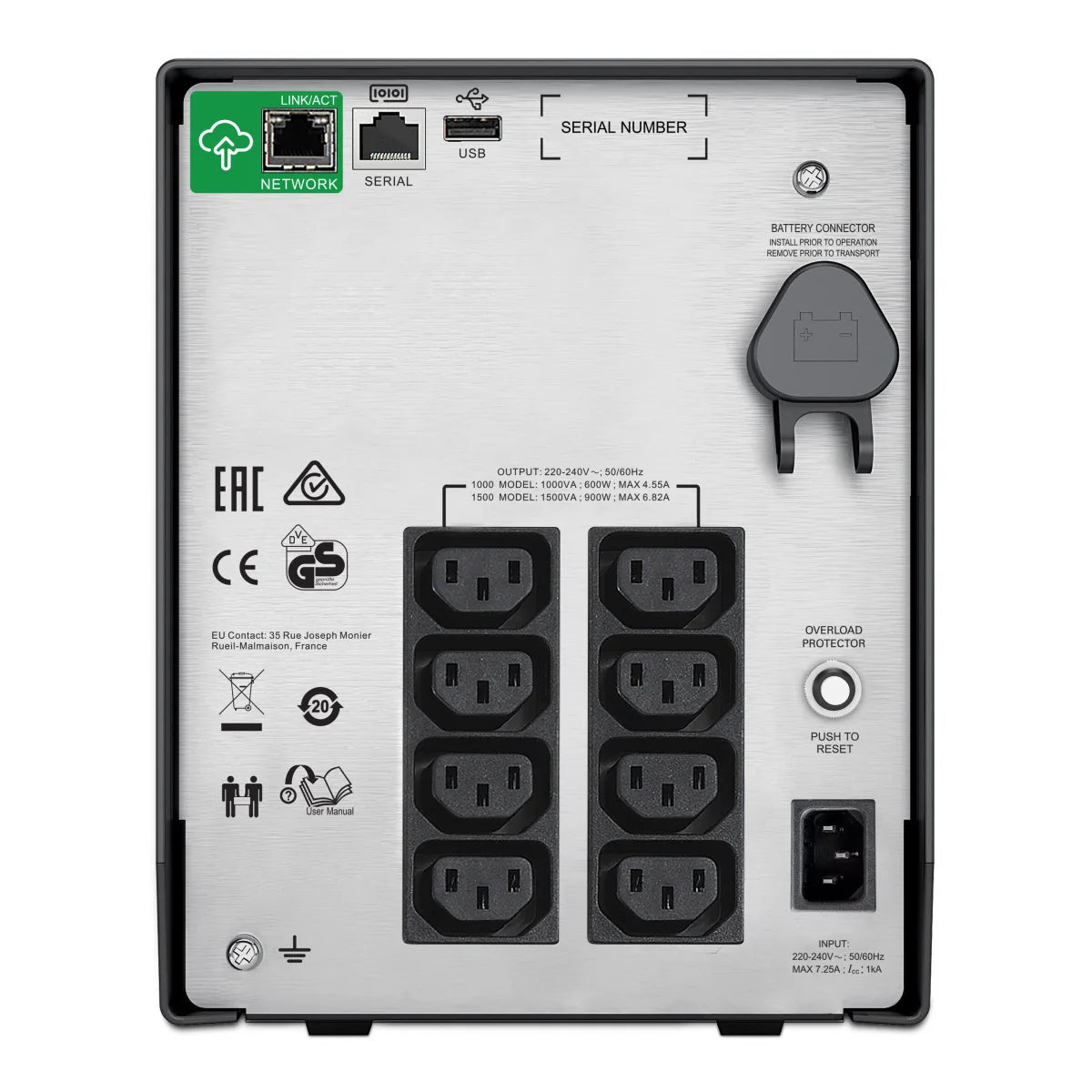 APC SMC1500IC APC SMC1500IC UPS Line interactive 1500VA/900W, LCD 731304303701