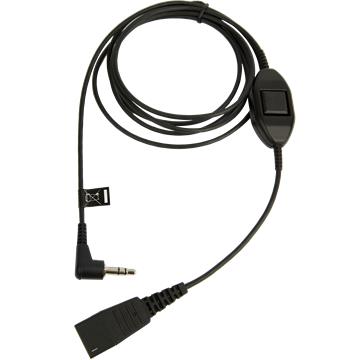 Jabra 8735-019 QD cord to 3.5 mm jack, in-line call-answering, 5706991005622