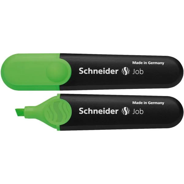Schneider 2991_V Schneider Textmarker verde Job fluorescent 1-5mm clips 4004675015044