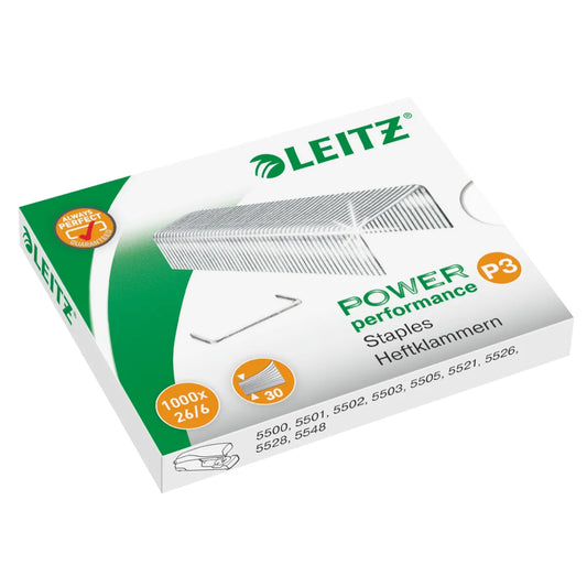 Leitz 55720000 Leitz Capse 26/6 premium otel rezistent 1000/cutie 30 coli 4002432325122